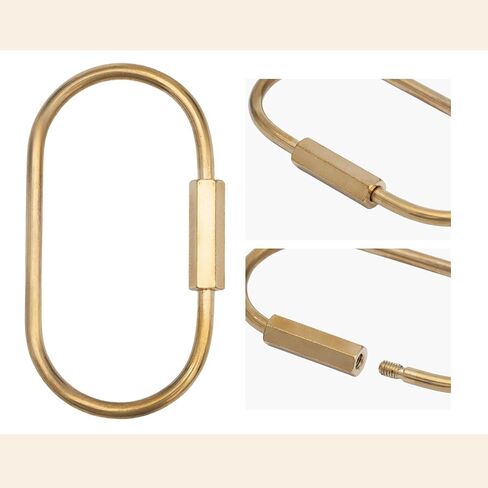 4pcs Durable Brass Keychain,Gold Key Rings Screw Lock Key Ring,Simple Style Heavy Duty Car Keys Ring for Handbags/Organizers in Saudi Arabia