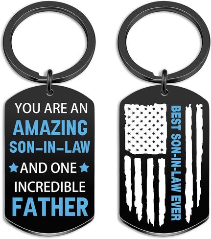 Son In Law Gifts Keychain for Men Birthday Father's Day Christmas Gifts for Son in Law from Father Mother in Law in Saudi Arabia