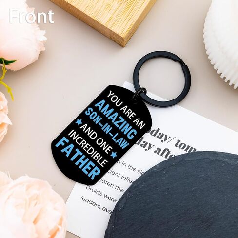 Son In Law Gifts Keychain for Men Birthday Father's Day Christmas Gifts for Son in Law from Father Mother in Law in Saudi Arabia