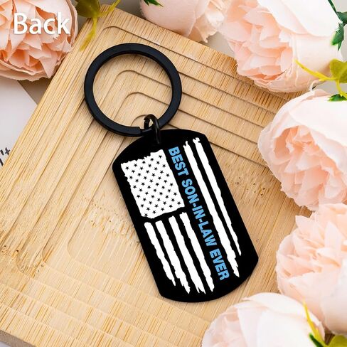 Son In Law Gifts Keychain for Men Birthday Father's Day Christmas Gifts for Son in Law from Father Mother in Law in Saudi Arabia
