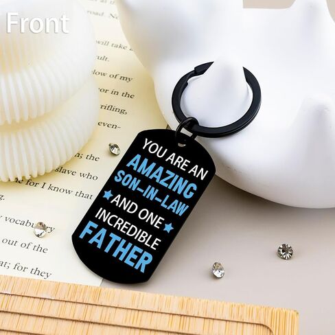 Son In Law Gifts Keychain for Men Birthday Father's Day Christmas Gifts for Son in Law from Father Mother in Law in Saudi Arabia