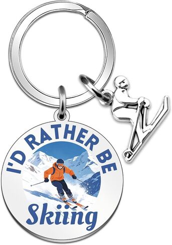Ski Gifts for Men Women Skiing Accessories Keychain Snowboarding Gifts for Men Ski Gear Decor Birthday Christmas Gift for Skiers Skiing Stuff in Saudi Arabia