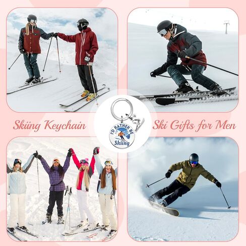 Ski Gifts for Men Women Skiing Accessories Keychain Snowboarding Gifts for Men Ski Gear Decor Birthday Christmas Gift for Skiers Skiing Stuff in Saudi Arabia