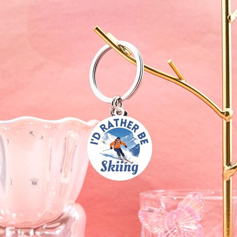 Ski Gifts for Men Women Skiing Accessories Keychain Snowboarding Gifts for Men Ski Gear Decor Birthday Christmas Gift for Skiers Skiing Stuff in Saudi Arabia