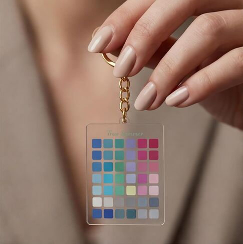 Color Analysis Swatches Keychain Clear Acrylic Color Season Swatch Card for in Saudi Arabia