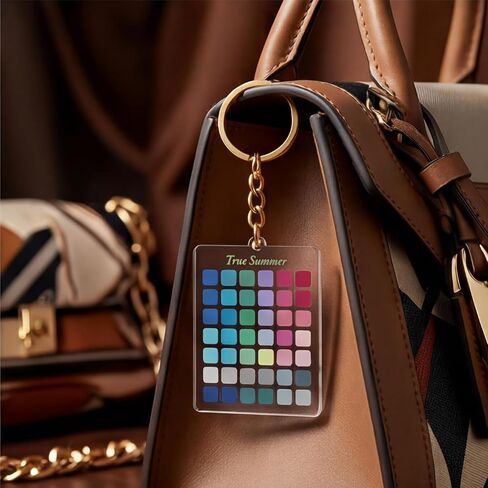 Color Analysis Swatches Keychain Clear Acrylic Color Season Swatch Card for in Saudi Arabia