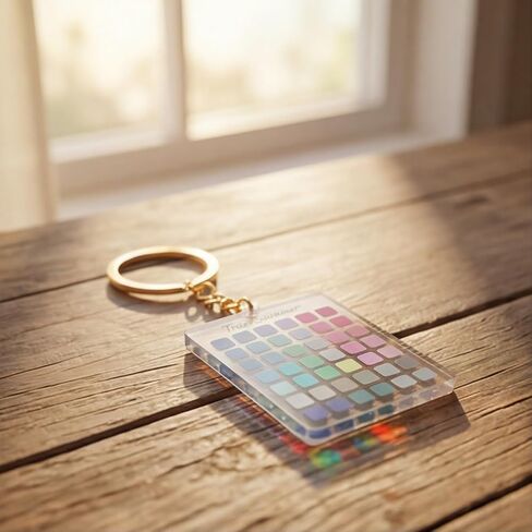 Color Analysis Swatches Keychain Clear Acrylic Color Season Swatch Card for in Saudi Arabia