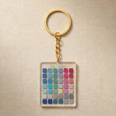 Color Analysis Swatches Keychain Clear Acrylic Color Season Swatch Card for in Saudi Arabia