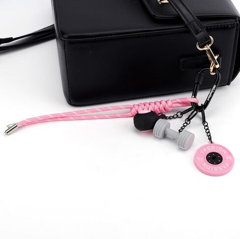 Gym Keychain, Cute Pink Barbell Plate Dumbbell Kettlebell Key Chain for Women Men Gym Accessories & Bag Backpack Charms & Fitness Lovers in Saudi Arabia