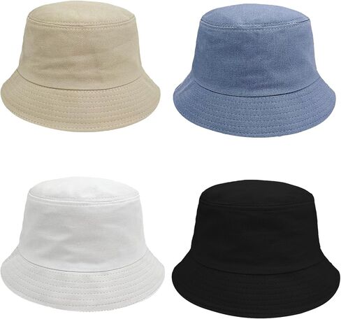 4 Pack XL Bucket Hats for Men Women Large Oversize Fisherman Cap Beach Sun Hat in Saudi Arabia