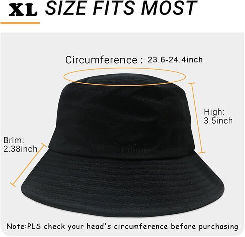 4 Pack XL Bucket Hats for Men Women Large Oversize Fisherman Cap Beach Sun Hat in Saudi Arabia
