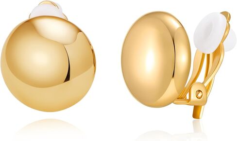 FAMARINE Dot Clip on Earrings for Women Trendy Dainty Cute Dot Clip on Earring in Kuwait