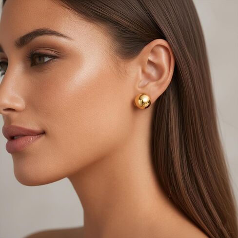 FAMARINE Dot Clip on Earrings for Women Trendy Dainty Cute Dot Clip on Earring in Kuwait