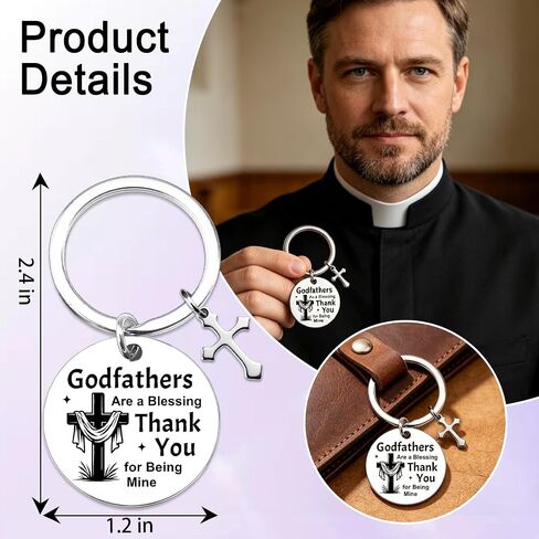 Godfather Fathers Day Birthday Gifts For Men Best Thank You Godfather Keychain Gifts From Godchild Godfathers Proposal Gifts Will You Be My Godfather Padrino Gifts Padrinos Proposal Gift in Saudi Arabia
