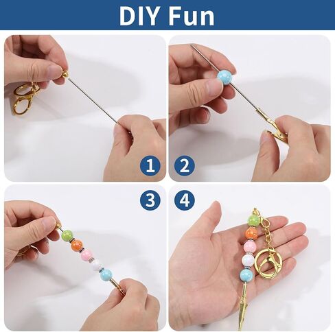 8pcs Beadable Keychain Card Holder Metal Credit Card Puller Blank Beadable Keychain Bar with Clip Touchless ATM Card Grabber for Long Nail in Kuwait