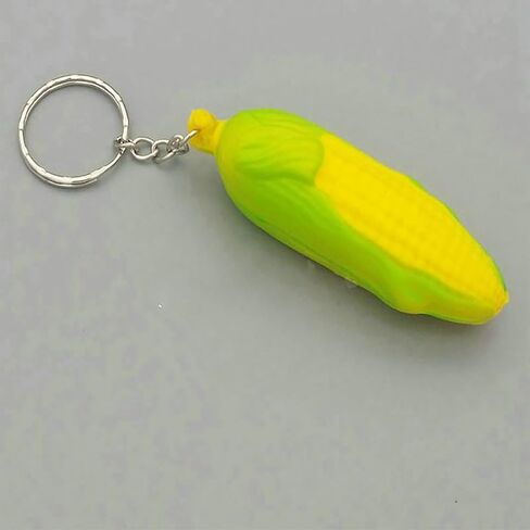 10 Pcs Corn Keychain Sweet Corn Key Chain Funny Positive Keychain Creative Key Rings Food Keyring Vegetable Stress Toy in Saudi Arabia