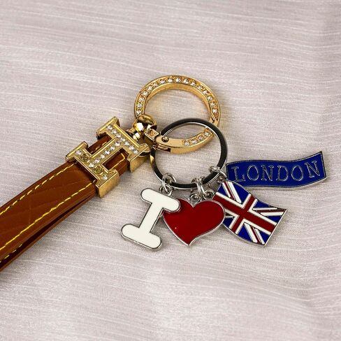 THE ARTISAN'S WHISPER I Love London Souvenir Keychain, UK Flag Keyring, UK Travel Key Ring For London Traveler Tourist, Union Jack Bag Charm, Britain Pride Love Gift, United Kingdom Key Accessories in Saudi Arabia