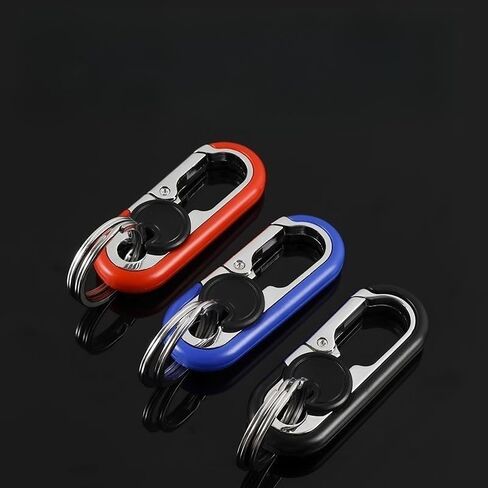 Car Keychain Heavy Duty Metal Keyring Double Key Rings Carabiner for Men Women 3 Pcs in Kuwait