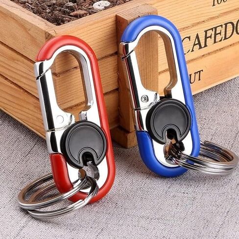 Car Keychain Heavy Duty Metal Keyring Double Key Rings Carabiner for Men Women 3 Pcs in Kuwait