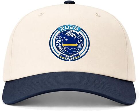 Richardson 5 Panel Two Tone Hat Curacao Soccer Ball Flag Personalized Men & Women Vintage Baseball Cap in Kuwait