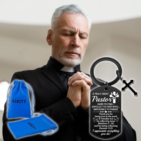 Aisity Christian Keychain for Men Bible Verse Scripture Keychain Religious Gifts for Christian Dad Pastor Appreciation Gifts Walk with God Baptism Gift Faith Based Car Accessory in Saudi Arabia