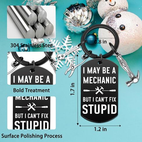 Aisity Mechanic Gifts for Men Cool Keychain Mechanic Accessories Handyman Construction Worker Carpenter Dad Grandpa Unique Gifts for Mechanics in Saudi Arabia