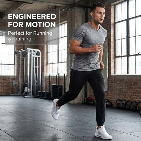 Men's Sweatpants with Zipper Pockets Athletic Track Pants Joggers for Workout Running Gym in Kuwait