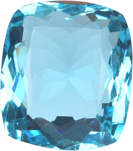 GEMHUB 96.00 Ct Brazilian Swiss Blue Topaz Cushion Translucent Swiss Blue Topaz, AAA Grade Blue Topaz Loose Gemstone for Jewelry in Kuwait