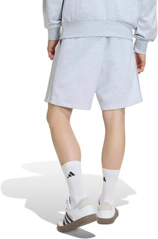 شورت رجالي من adidas Essentials 3-Stripes Fleece مقاس 9 بوصة، LightGreyHeatherMediumGreyHeather، Medium in Kuwait