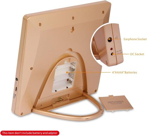 Islamic Athan Wall and Desk Clock for USA Muslim Prayer HA-4010 Gold in Saudi Arabia