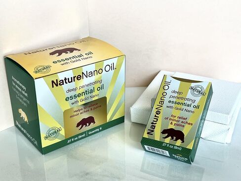 زيت NatureNano™ الأساسي للاختراق العميق، 0.27 أونصة سائلة، 6 عبوات | نانو الذهب، تخفيف الآلام الطفيفة in Kuwait