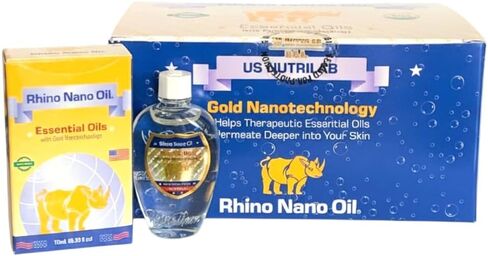 Rhino Nano Oil Aromatherapy Blend – Dau Te Giac Cong Nghe Nano – Stress Relief & Relaxation Aroma – 12 Bottles per Order – Made in USA in Kuwait