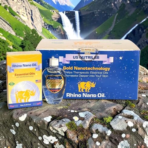 Rhino Nano Oil Aromatherapy Blend – Dau Te Giac Cong Nghe Nano – Stress Relief & Relaxation Aroma – 12 Bottles per Order – Made in USA in Kuwait