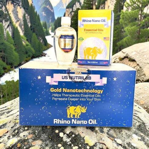 Rhino Nano Oil Aromatherapy Blend – Dau Te Giac Cong Nghe Nano – Stress Relief & Relaxation Aroma – 12 Bottles per Order – Made in USA in Kuwait