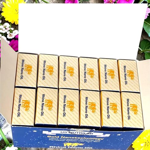 Rhino Nano Oil Aromatherapy Blend – Dau Te Giac Cong Nghe Nano – Stress Relief & Relaxation Aroma – 12 Bottles per Order – Made in USA in Kuwait