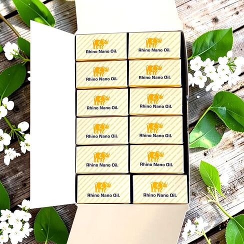 Rhino Nano Oil Aromatherapy Blend – Dau Te Giac Cong Nghe Nano – Stress Relief & Relaxation Aroma – 12 Bottles per Order – Made in USA in Kuwait