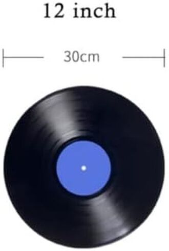 Motorcycle Wall Clock, 12 Inch Round Vinyl Record Design, Black with American Flag Face, Battery Power in Saudi Arabia
