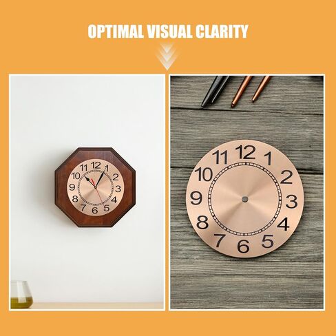 Clock Face Replacement: 7 Inch Round Aluminium Dial with Arabic Numerals - Wall Clock Face for DIY Crafts - Make Your Own Home Decor Projects in Saudi Arabia