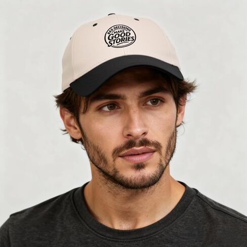 Bad Decisions Make Good Stories Adjustable Embroidered Baseball Cap,Funny Trucker Hats for Men Women,Snapback Cap Black in Kuwait