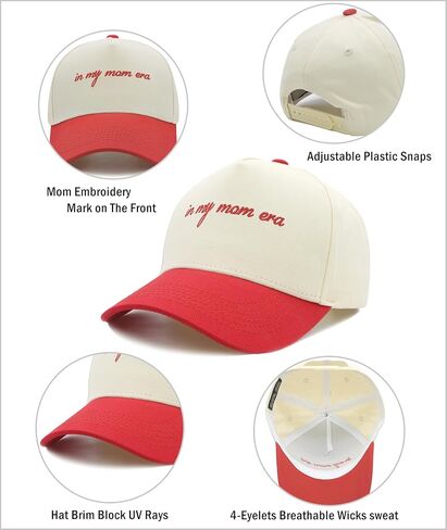in My Mom Era Hat, Mom Hat for Women Adjustable Embroidered Baseball Cap, Mother's Day Birthday Gifts for Mama from Daughter Son in Kuwait