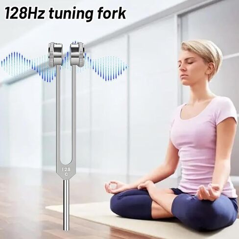 the 128hz Therapy Instrument, Tuning Forks for Healing, Metal Sound Vibration Tool for Relaxation, Includes Mallet, Storage Pouch in Kuwait