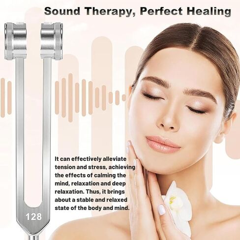 the 128hz Therapy Instrument, Tuning Forks for Healing, Metal Sound Vibration Tool for Relaxation, Includes Mallet, Storage Pouch in Kuwait