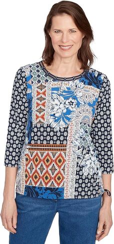 Batik Patchwork Drawstring Closure Top in Kuwait