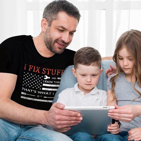 I Fix Stuff and I Know Things Shirt for Men Who Have Everything Birthday Gifts for Men Husband Dad Fathers Day in Kuwait