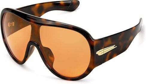 SODQW Oversized Wrap Around Shield Sunglasses for Women Big Large Shades | UV400 Protection, Non-Polarized Designer Sun Glasses, Trendy Fashion Aviator Style, Huge Chunky Y2K Frame in Saudi Arabia