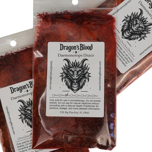 Dragon's Blood Resin Incense - Daemonorops Draco Tree Fruit Resin from Indonesia, Rich Fragrance for Home Ambience, Meditation & Rituals, 1 oz in Saudi Arabia