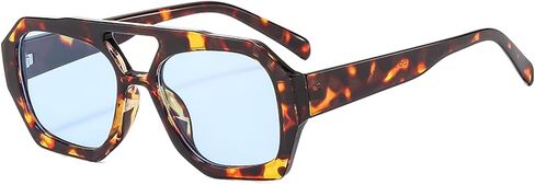 YAMEIZE 70s نظارات شمسية سداسية بجسر مزدوج - نظارات شمسية كلاسيكية للطيارين نظارات هندسية مربعة للقيادة للنساء والرجال in Kuwait