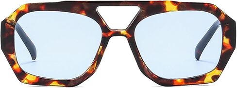 YAMEIZE 70s نظارات شمسية سداسية بجسر مزدوج - نظارات شمسية كلاسيكية للطيارين نظارات هندسية مربعة للقيادة للنساء والرجال in Kuwait