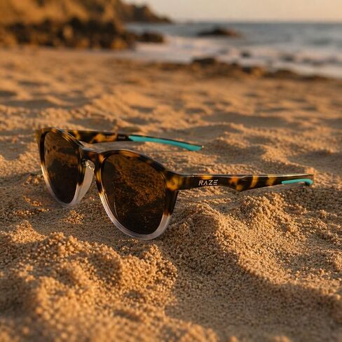 Raze Eyewear Sahara Womens Sunglasses Clear to Tortoise Frame + High Definition Lenses in Saudi Arabia