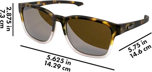 Raze Eyewear Sahara Womens Sunglasses Clear to Tortoise Frame + High Definition Lenses in Saudi Arabia